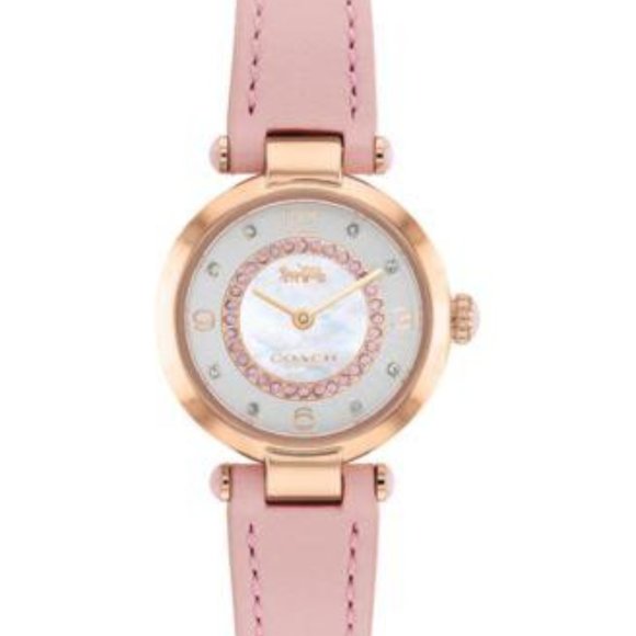 COACH Women's Cary Blush Leather Strap Watch 26mm - Picture 1 of 2